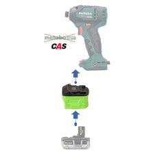 Charger l&#39;image dans la galerie, Adaptateur de batterie Ryobi 18V vers Metabo 18V CAS

