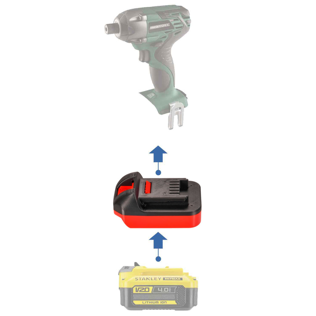 Adaptateur de batterie Stanley V20 vers Masterforce 20V