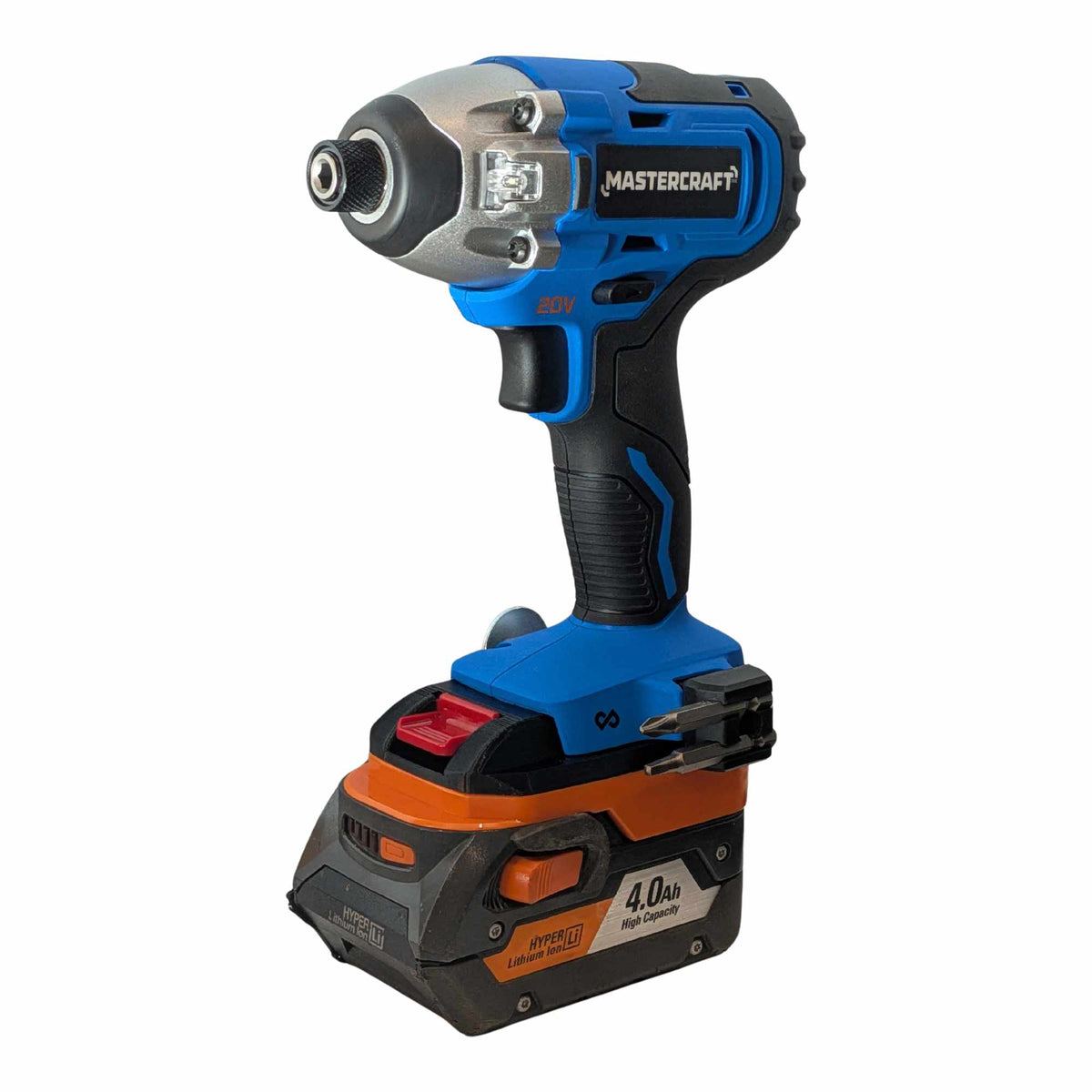 AEG 18V vers Mastercraft 20V (PWRPOD / Bleu) Adaptateur de batterie
