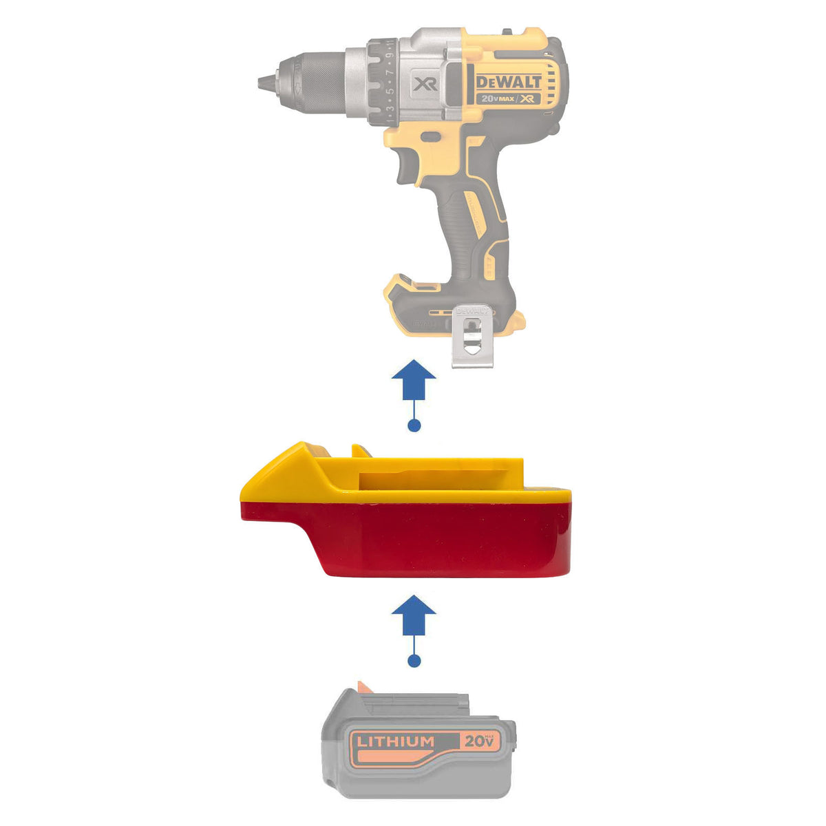 Black and Decker 20V vers DeWalt 20V MAX Adaptateur de batterie