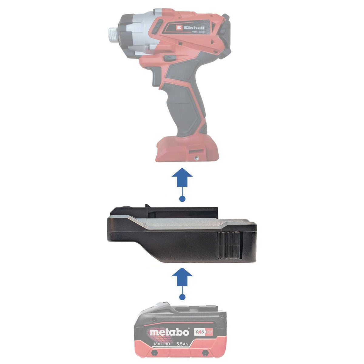 Metabo CAS 18V vers Einhell 18V PXC Adaptateur de batterie