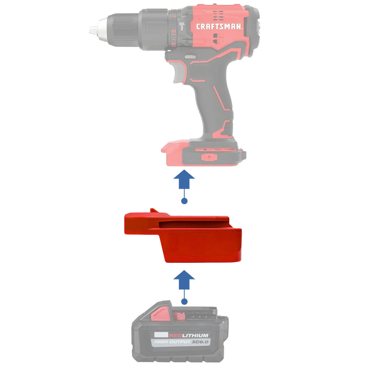 Milwaukee 18V to Craftsman 20V Battery Adapter