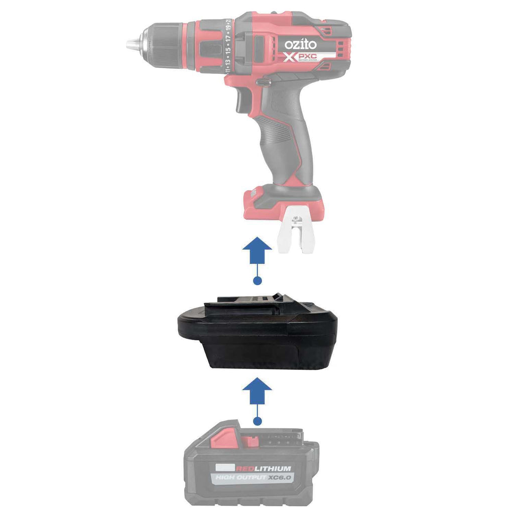 Milwaukee M18 vers Ozito 18V PXC Adaptateur de batterie