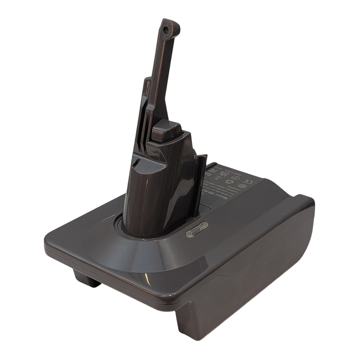 Milwaukee M18 to Dyson V7 battery adapter: Adapter, Angled Top