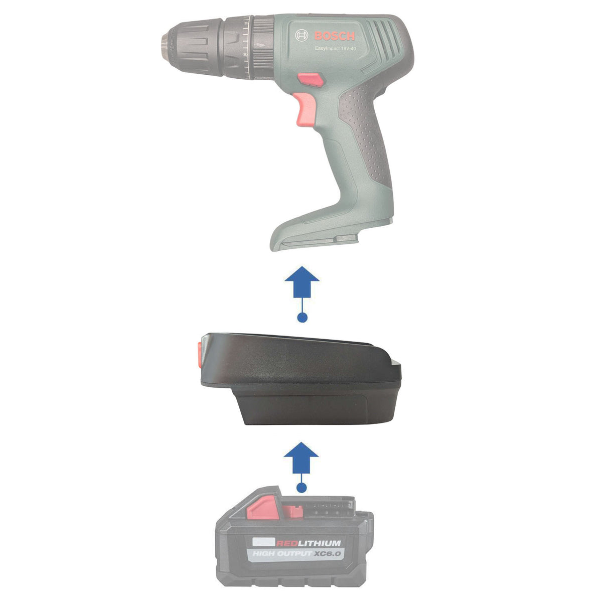 Milwaukee 18V to Bosch (Green) 18V Battery Adapter