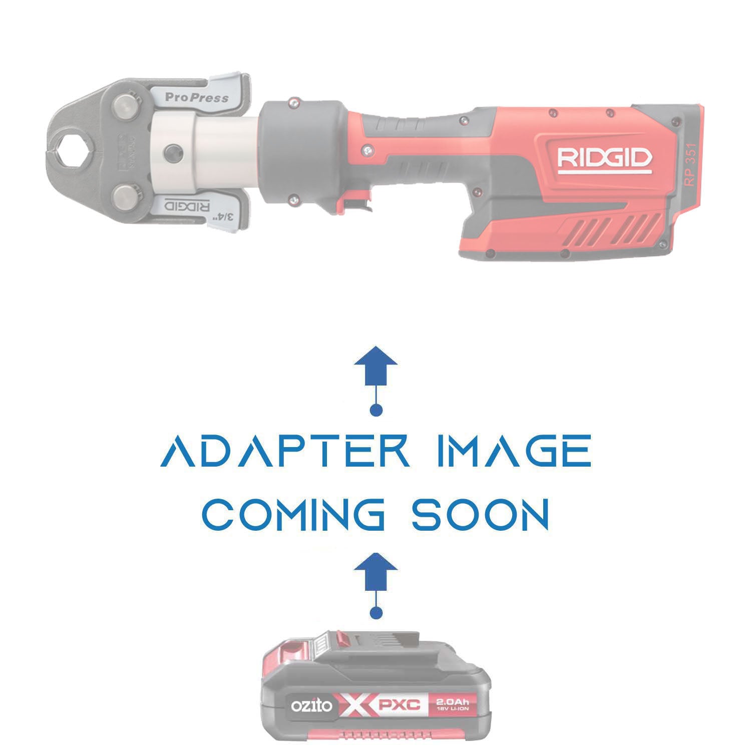 Ozito 18V PXC vers RIDGID 18V ROUGE Adaptateur de batterie