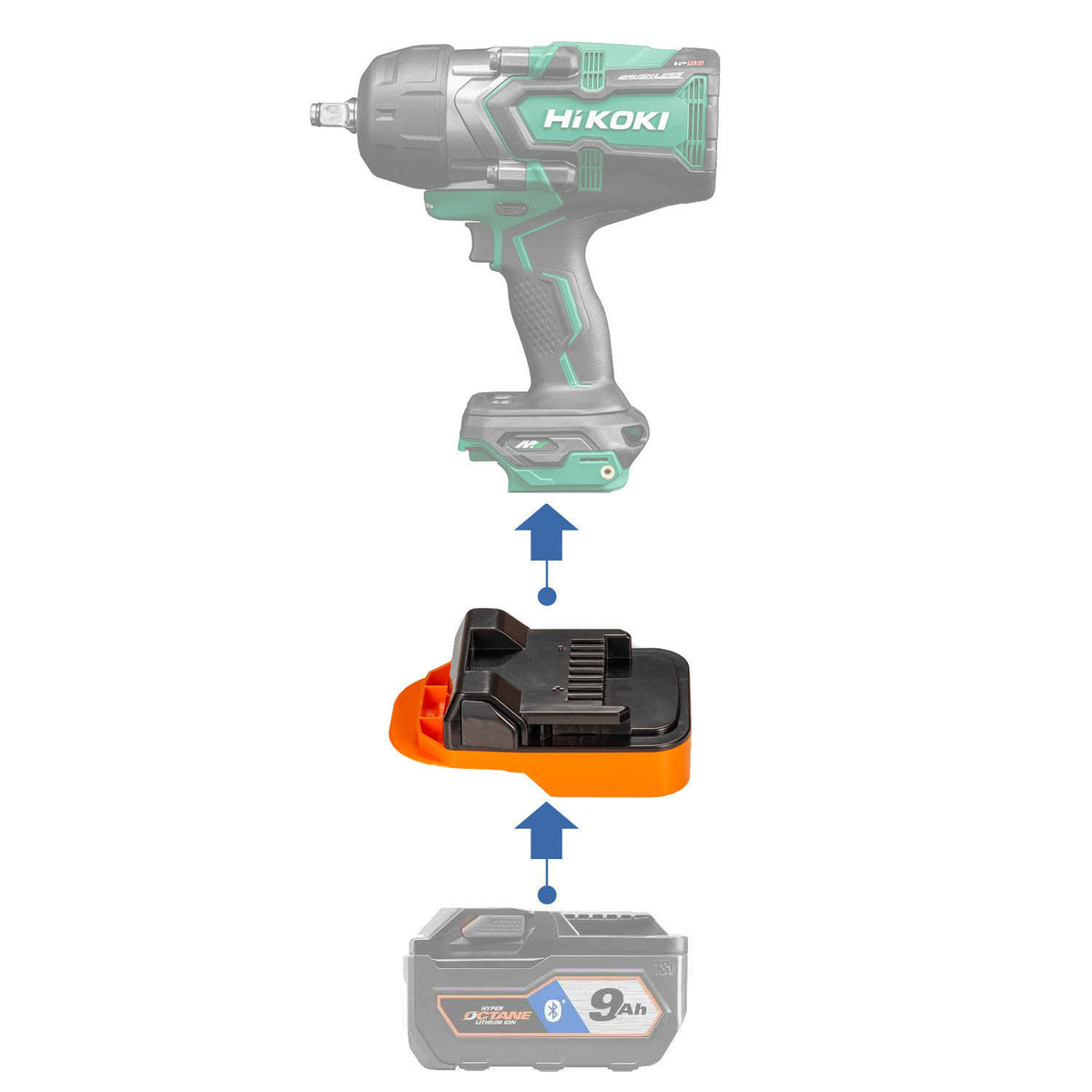 RIDGID 18V vers Hikoki 18V Adaptateur de batterie