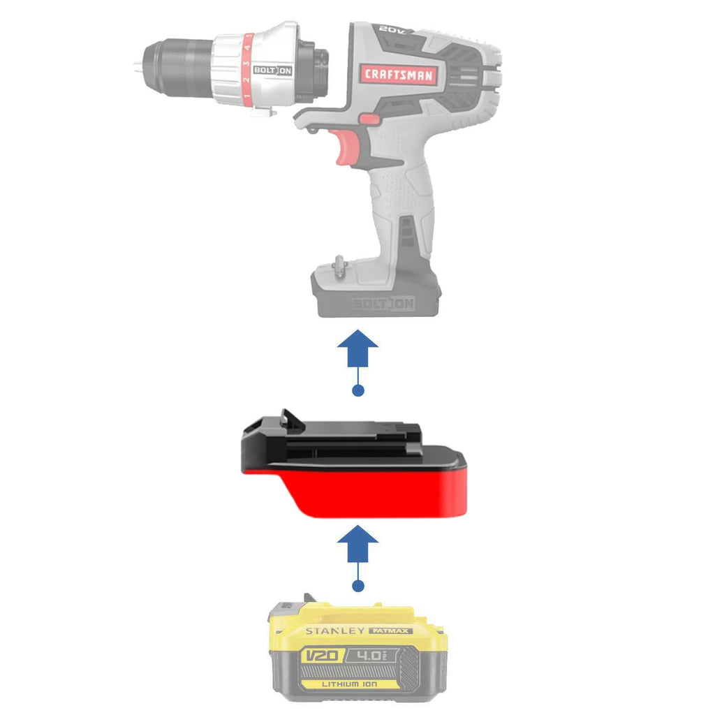 Stanley V20 vers Craftsman 20V Bolt-On Adaptateur de batterie