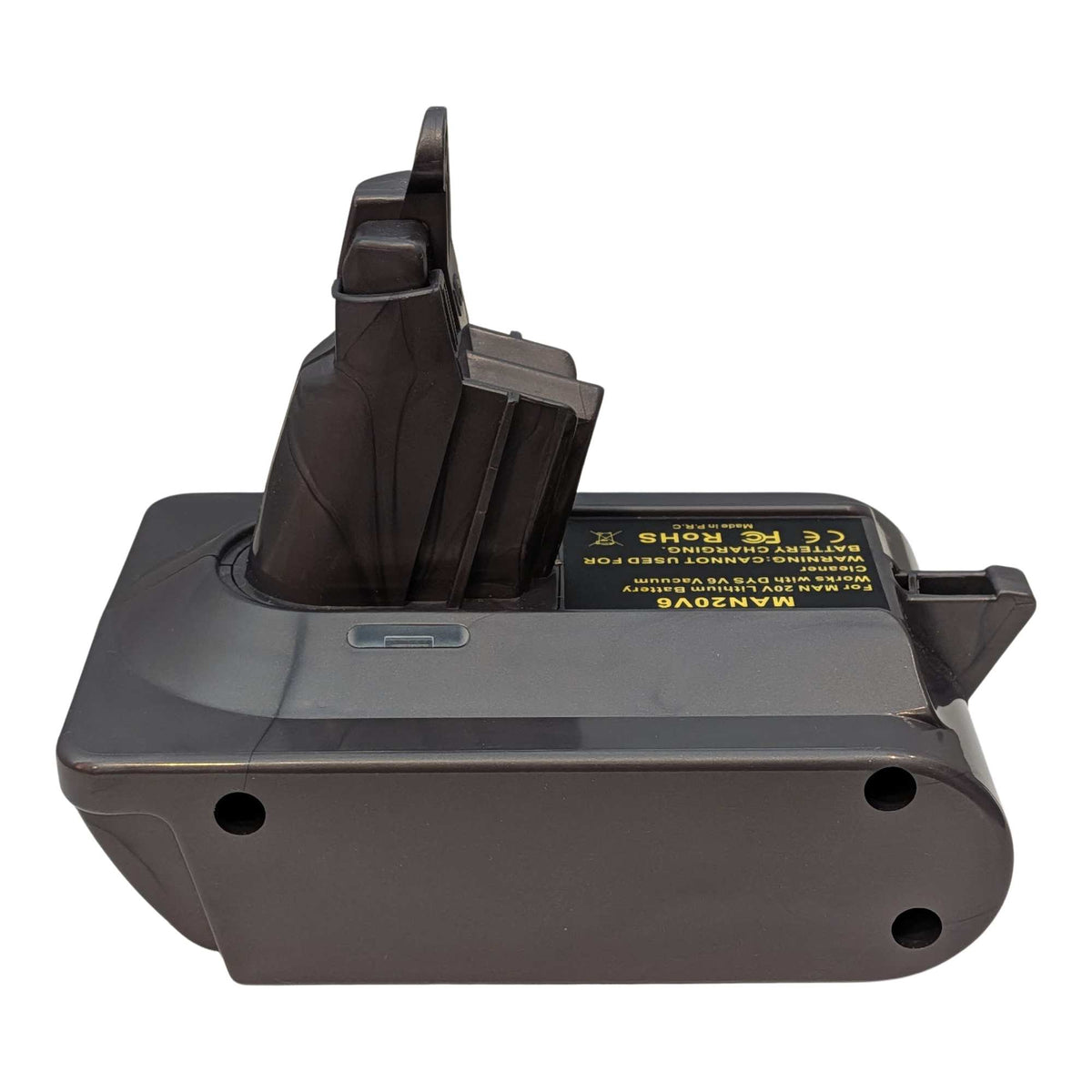 Stanley FATMAX V20 to Dyson V6 battery adapter: Adapter, Left Side