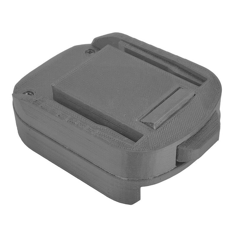Bosch 18V GBA (Blue) to WORX 20V PowerShare (Orange) battery adapter - tool-side connection with a raised boss and rail