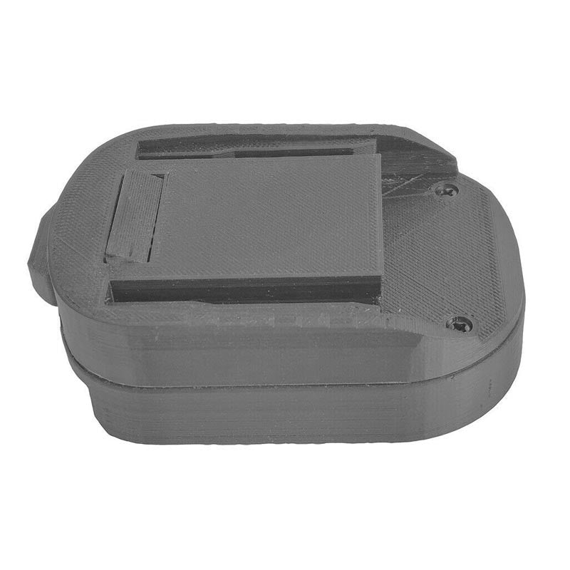 Bosch 18V GBA (Blue) to WORX 20V PowerShare (Orange) battery adapter - front view of the tool-side connection and two screws