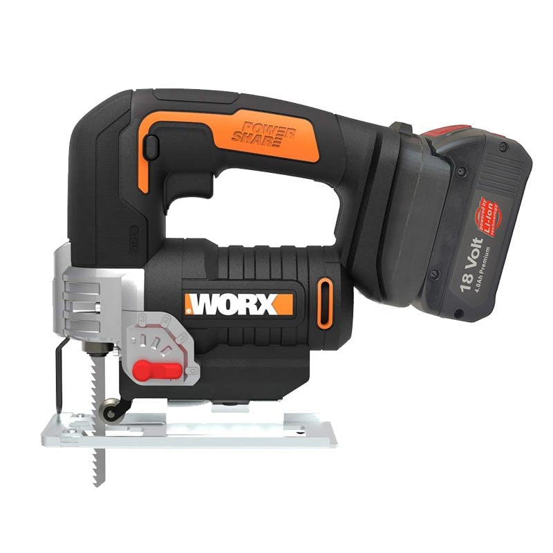 Bosch 18V GBA (Blue) to WORX 20V PowerShare (Orange) battery adapter - WORX 20V PowerShare (Orange) jigsaw